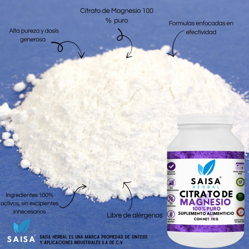 Citrato De Magnesio Y Citrato De Potasio 1 Kg cu