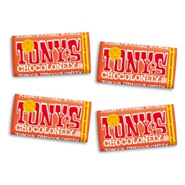 Tony's Chocolonely Caramel Sea Salt Milk Chocolate Bar, 6 oz., 4-Pack