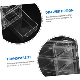 Baluue 6grids Organizer Box for Acrylic Storage -Access for Stationery and Items Compartment Design for Dust Display