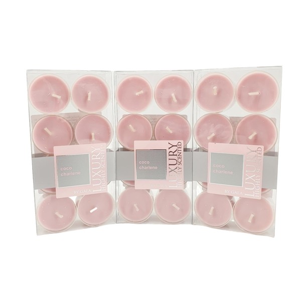 Gala Luxury Highly Scented Scented Tea Lights 24 Coco Charlene