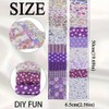 Purple Floral Quilting Fabric Roll, Japanese Style Purple Quilting Strips