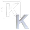 K LETTER ALPHABET STENCIL AND COOKIE CUTTER DECORATING SET MADE