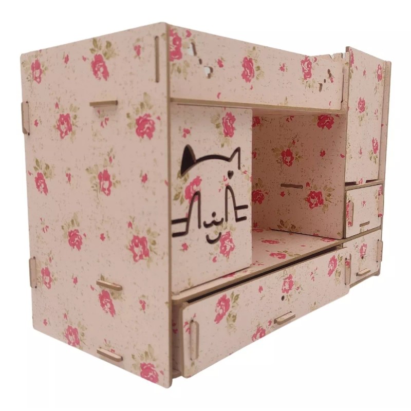 Gomar Organizador De Maquillaje Cosméticos Diseño Floreado