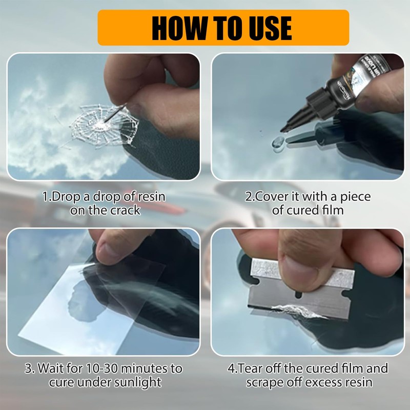 2pcs Windshield Crack Repair Kit, Windshield Repair Kit, 2025 New