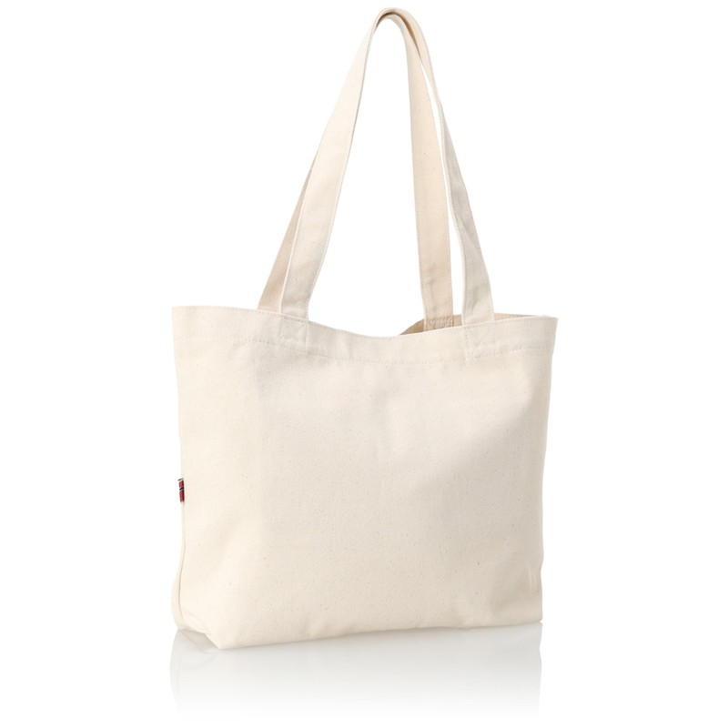 Organic Cotton Logo Tote M HY92321 Black ONE SIZE