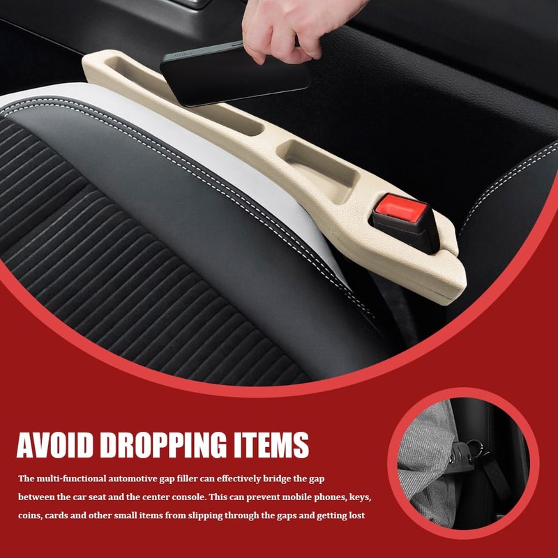 HQRNYP 2PCS No Drop Seat Guard, Car Seat Gap Filler,