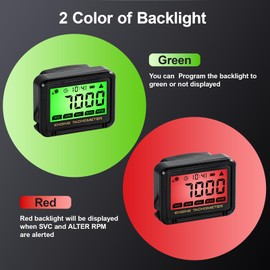 Digital Chainsaw Tachometer Motorcycle Pulse Engine Tachometer Adjustable Green Backlight Tacho Meter ATV RPM calibrated Gauge for Lawn Mower Dirt Bike Boat Marine UTV Small Engines