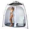 EighteenTek Upgraded Pop Up Shower Tent, 2-Room Changing Tent Privacy