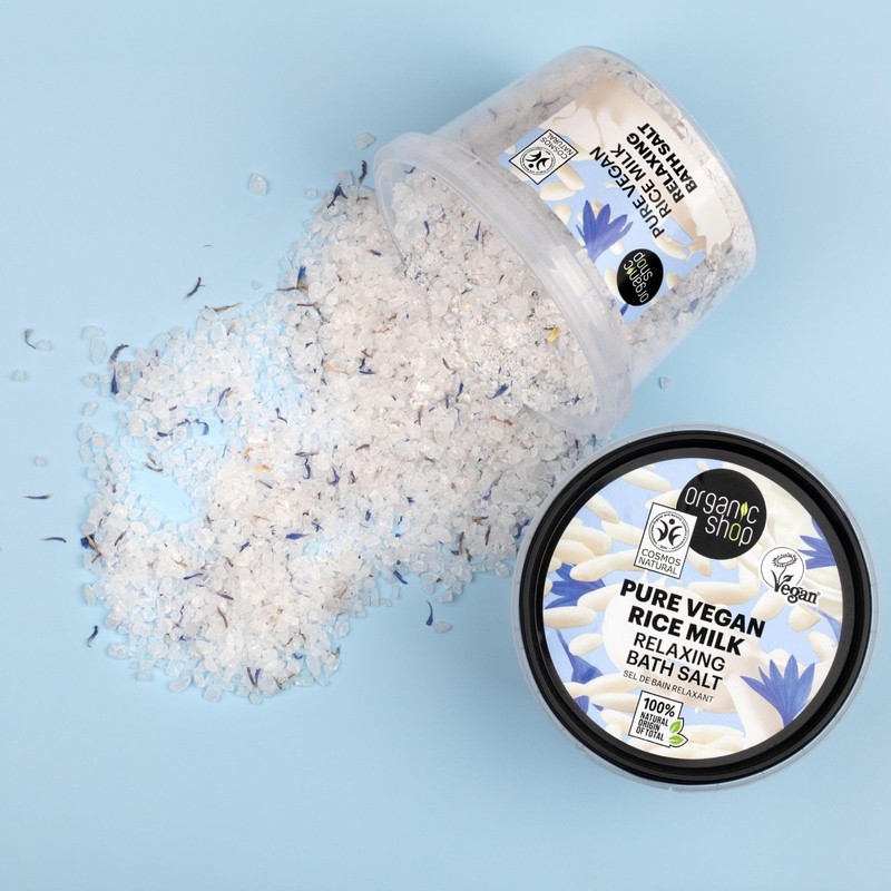 Organic Shop Pure Vegan Rice Milk Relaxing Bath Salt, 300