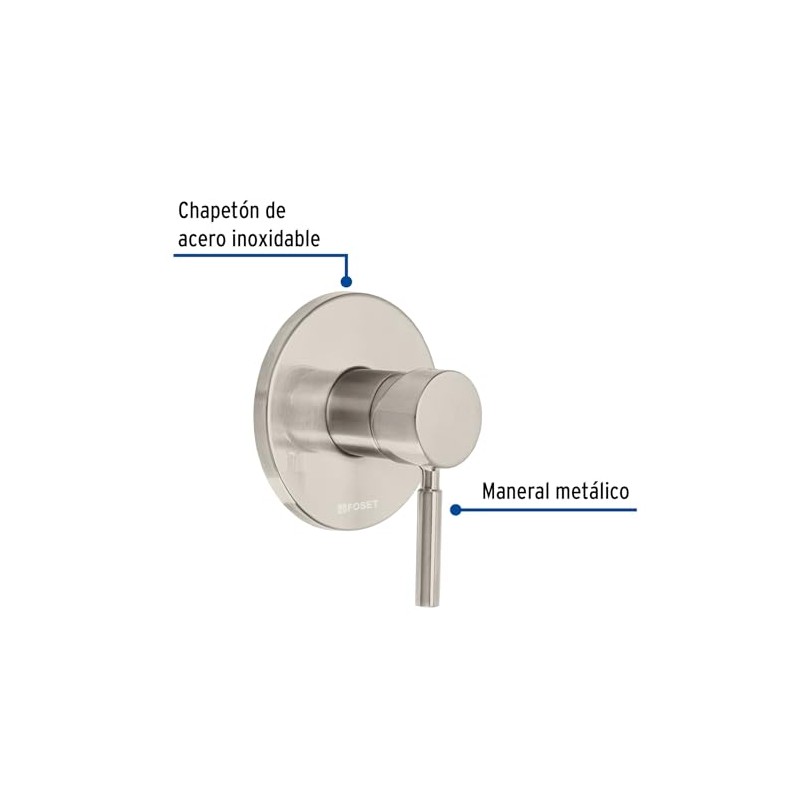 Foset Tubig TBM-71N, Monomando para regadera, satín
