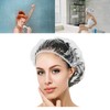 100 PCS Disposable Shower Caps,Large Thick Clear Waterproof Plastic Hair