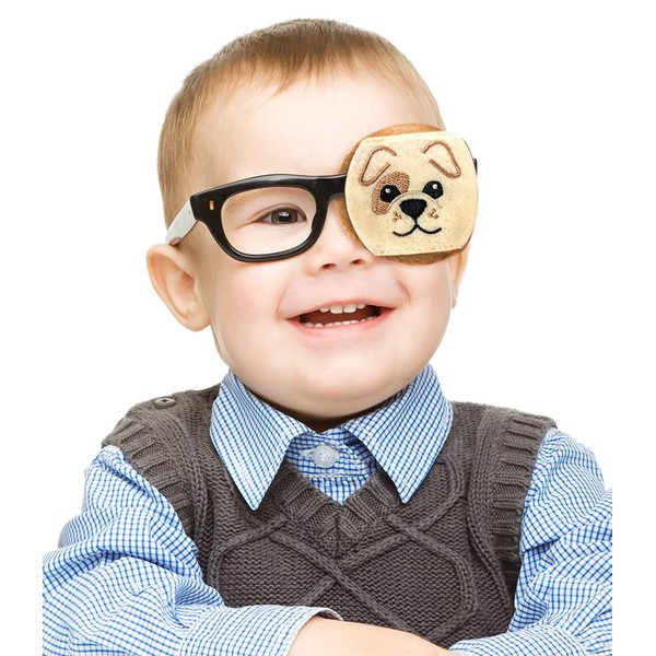 Eye Patch- Puppy Eyeglass Eye Patch for Children by Patch Pals……… (Left Eye Coverage)