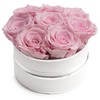 Rose Box Pink Round Infinity Roses - Flower Box 8