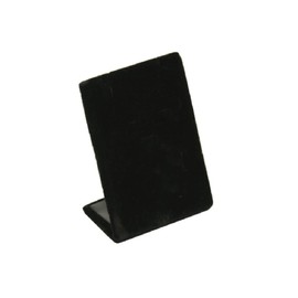 RJ Displays- Black Velvet Earring Necklace Pendant 3.5" Tall Leaning Earring Necklace Pendant Jewelry Display Stand for in Showcase or Trade Show Display(3)