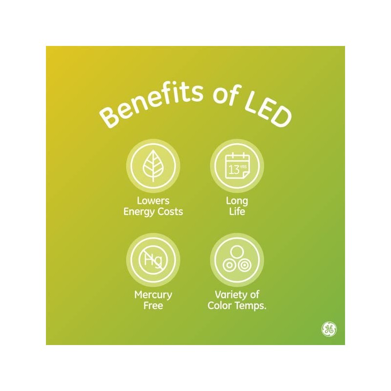 GE Daylight LED Floodlight Bulbs, 9 Watt (65 Watt Equivalent)