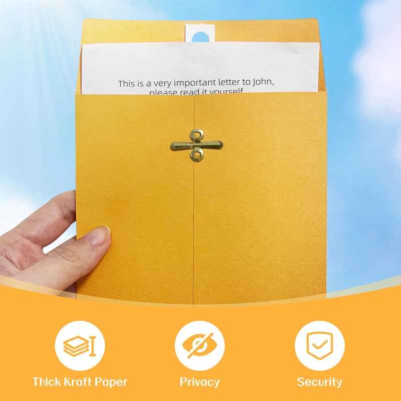 20 Pcs 9 x 12 Inch Manilla Envelopes,Kraft Envelopes with