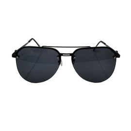 VIGUEUR Retro Aviator Sunglasses - Oversized Aviator Sunglasses for Women, UV400 Protection, Black