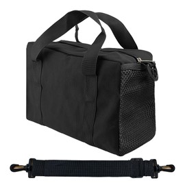 Small Tool Bag,Large Capacity Tool Bags for Men,Tool Organizer Bag,It Has Shoulder Straps And Side Pockets Canvas Tool Storage Bags for Storage Handbag for Screwdrivers,Wrench,Pliers (Black, 14 Inch)