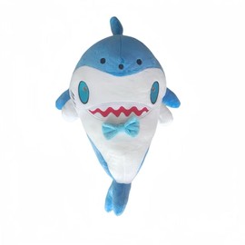 Plush Shark Stuffed Animal，The Perfect Shark Doll paired with a Fashionable Bow tie (Blue)