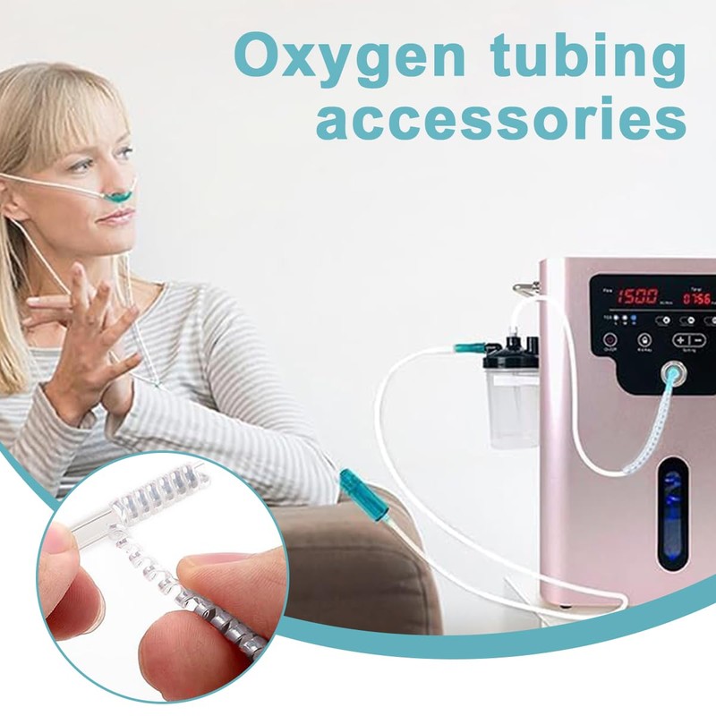 10 Pack Oxygen Tube Support Crimp Straightener for Portable Oxygen