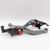 Motorbike Brake Lever,1 Pair Universal Adjustable Aluminum Modification Double Disc