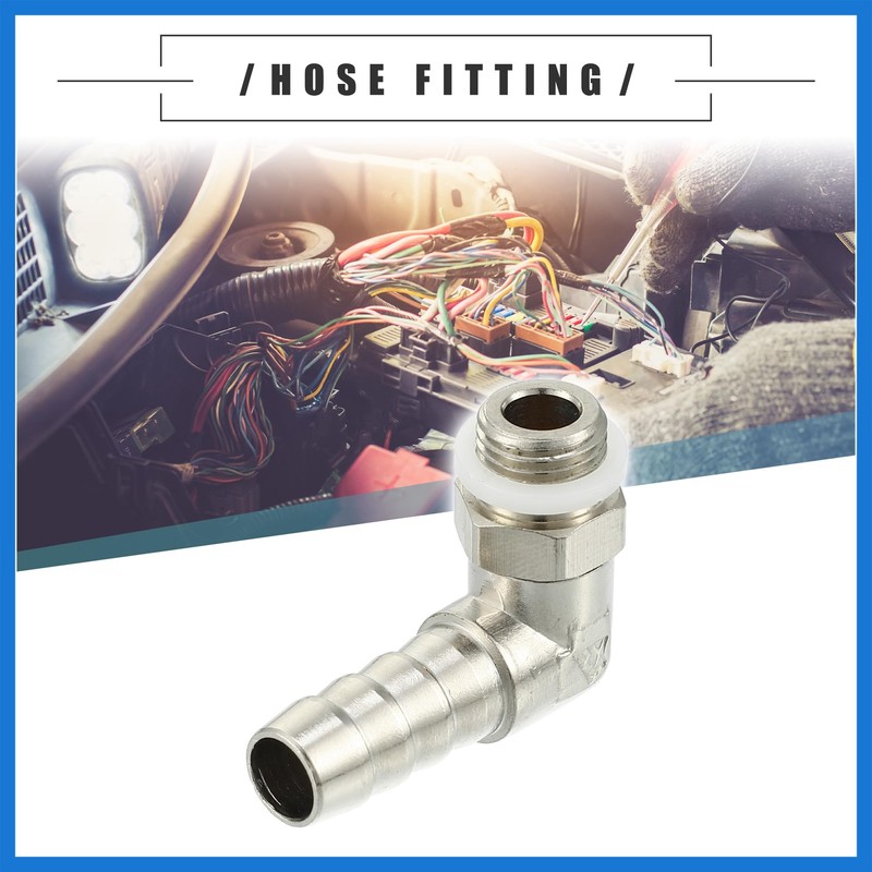 VekAuto Universal Car 90 Degree Brass Fitting Hose Adapter, Hose
