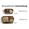 Hausfelder Lunch Boxes, Set of 4, Lunch Box with Compartments,
