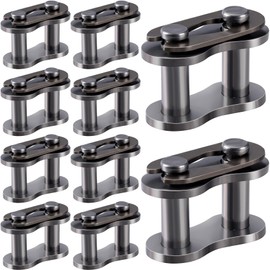 CustomyLife 10pcs #35 Roller Chain Connecting Links, Heavy Duty Manganese Steel Master Connector, Master Link Connector for Mini Bikes Bycicles Motorcycles Home Industrial Machinery