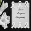 WANDIC 50 Pcs White Ribbon Metal Pins, Memorial Ribbon Alloy