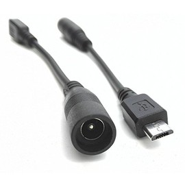 zdyCGTime - Cargador de fuente de alimentación universal V8 Micro USB M a 5.5 x 2.1 mm F DC DC (2 unidades)