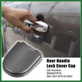 Motoforti Front Left Right Exterior Door Handle Lock Cover Cap Replacement Fit for Volkswagen Beetle - Pack of 1 Gray Long-Lasting