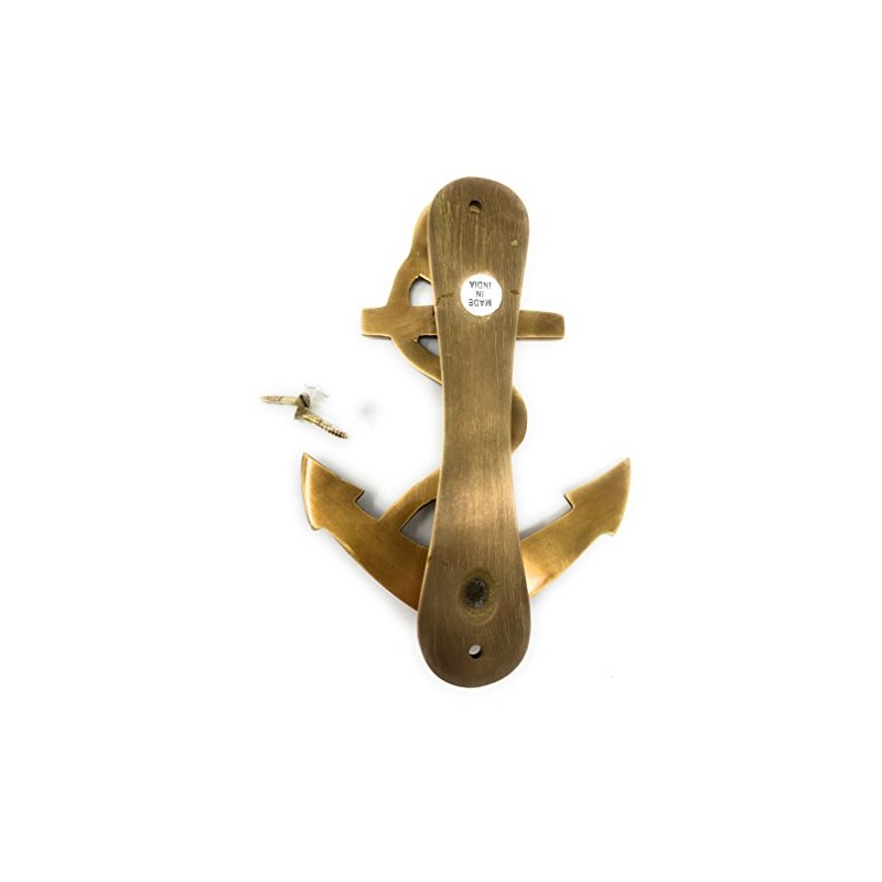 Madison Bay Company Nautical Ship's Anchor Antiqued Brass Door Knocker,