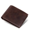 VISOUL Men's Leather Wallet with ID Window and RFID Protection,