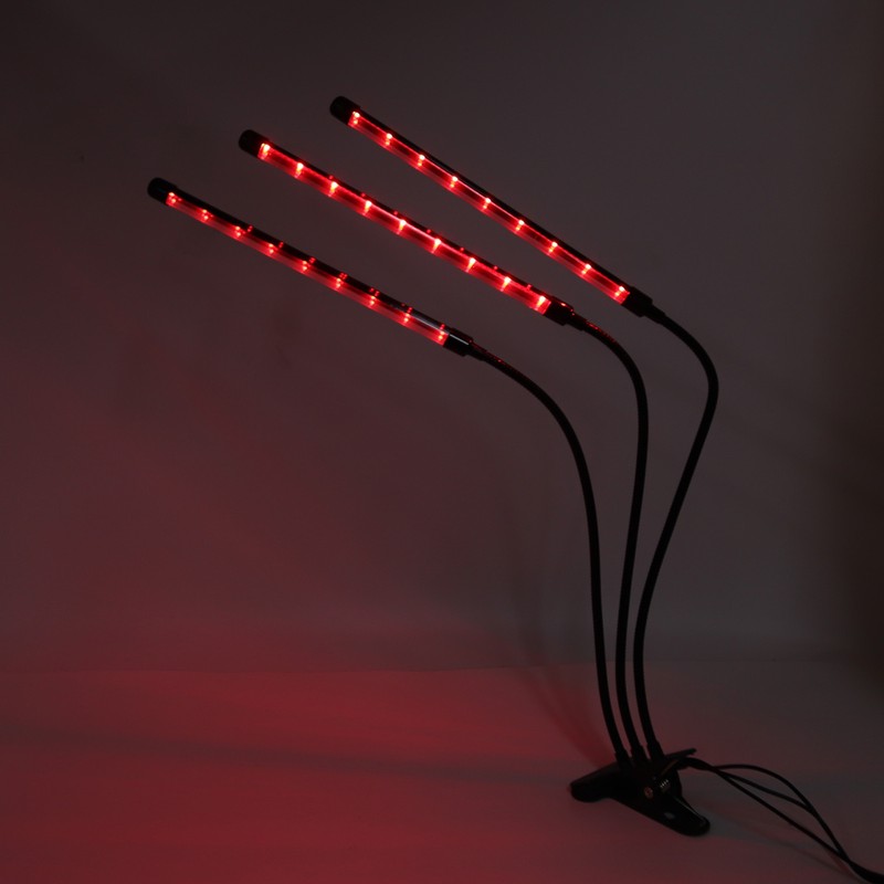 3 Head Clip Plant Light Full Spectrum Red White Warm