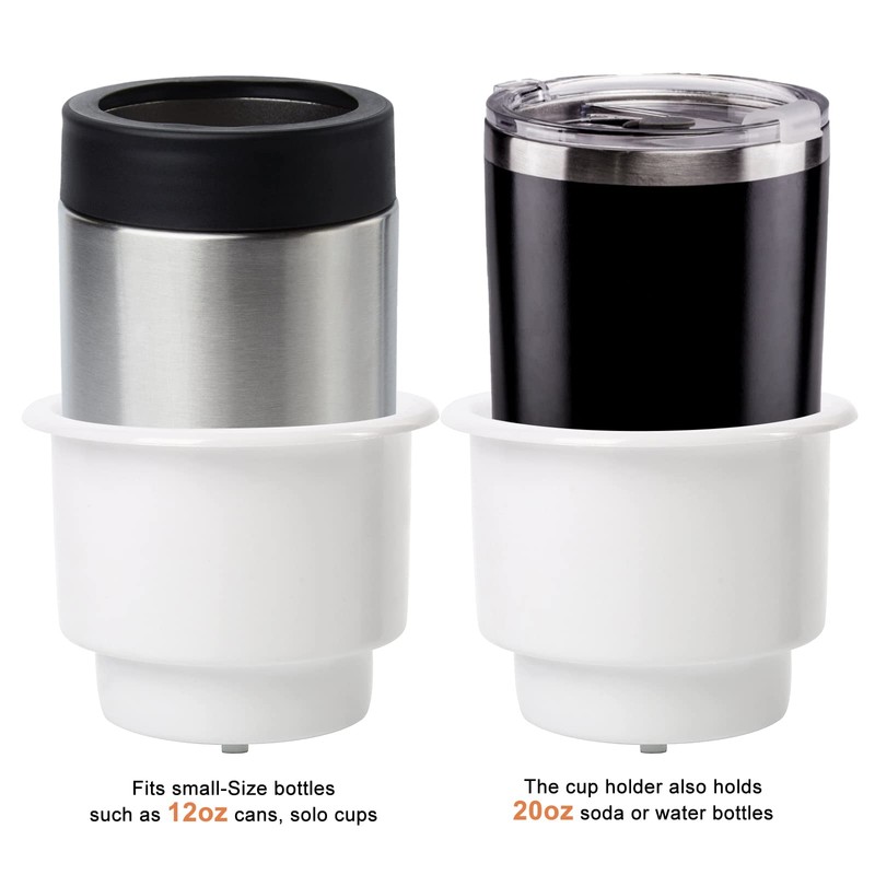 Amarine Made 4Pcs Marine Plastic Cup Drink Holder with Drain