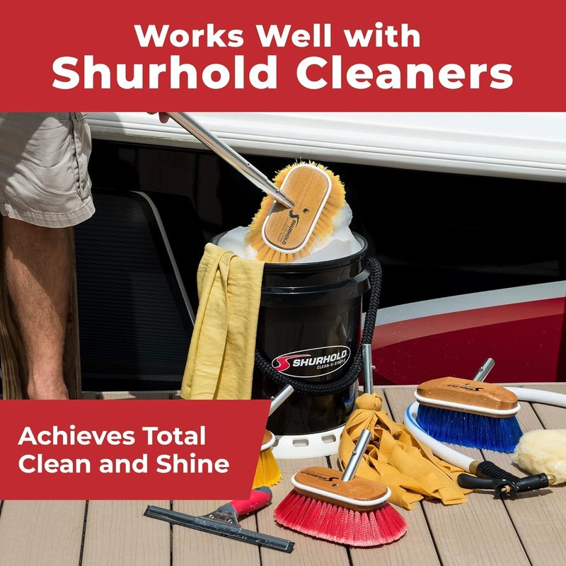 Shurhold Classic 6" Soft Bristle Boat Deck Brush, Safe for