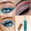 Peacock Blue Glitter Liquid Eyeliner, Waterproof Long-Lasting Shimmer Eye Liner
