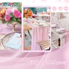 Pink Chiffon Table Runner Overlay 10 Pieces 27 x120 Inches
