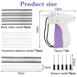 Flex Clip Gun for Clothing, Speedy Quick Clothing Fixer, Micro Stitchy Gun, Clothing Fixer, Labelling Gun Clothing, Mini Quick Repair Garment Sewing Machine with 6 Needles, 1000 Plastic Needle