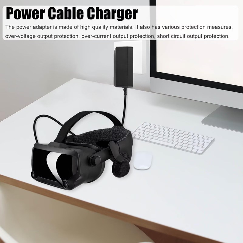 Black AC Adapter Charging Replacement Accessories Compatible for Valve Index