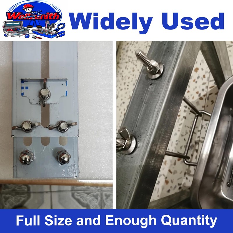 Wellzenith Wing Nut, Stainless Steel Wing Nuts Kit with Storage