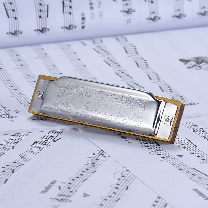 Suzuki 1072-B Folkmaster Standard 10-Hole Diatonic Harmonica Key of B