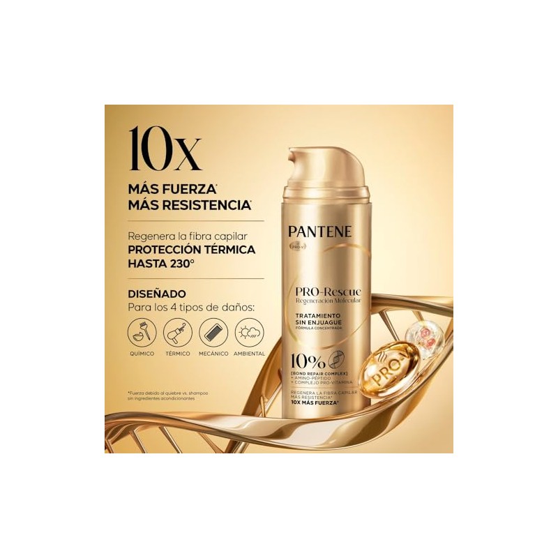 Pantene Tratamiento Leave-in Regeneración Molecular, Cabello Muy Dañado Y Débil
