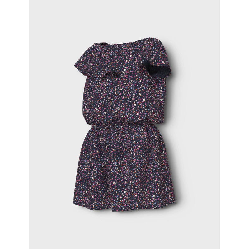 Name It Girls' Nkfvinaya SS Playsuit Fffff Noos, Navy Blazer,