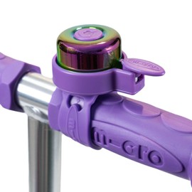 Micro Scooters | Bike/Scooter Pattern Handlebar Bell | Kids Bike Accessories | Loud | Waterproof | Boys & Girls | Neochrome Purple