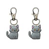 Kitty Cat Zipper Charm Set of 2 Badge Reel Accent