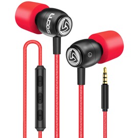 LUDOS Clamor Kopfhörer In Ear - Wired Ohrhörer mit Kabel und Mikrofon, 5 Jahre Garantie, Bass, Premium-Audioqualität, Neuartiger Memory Foam, Verstärktes Kabel, Headphones mit Lautstärkeregler