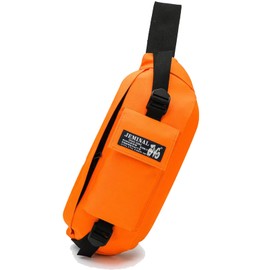 JEMINAL Sling Bag: Diamond-Grid Pattern 4L Light Spacious Crossbody Shoulder Everyday Carry Bag with Quick-adjust Strap - Double Layered Fabric Funny Pack for Men, Women, Travel, Sport (Orange)