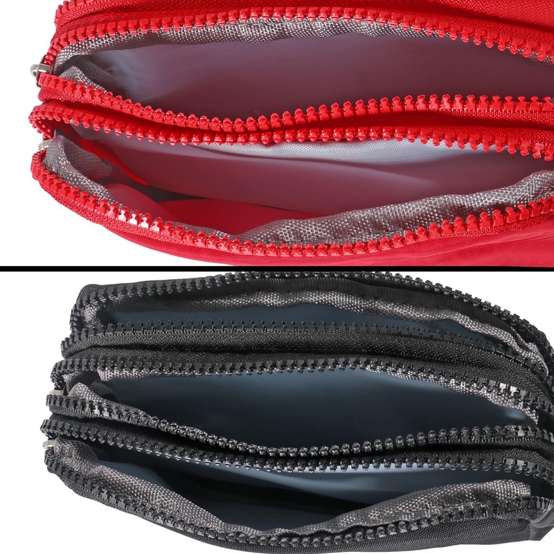 D-FLIFE Large Capacity Wristlet Wallet - Women 3 Layers Zipper