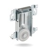 Easy Fix Hardware Steel-Framed Mirror Bottom Closet Door Roller Assembly